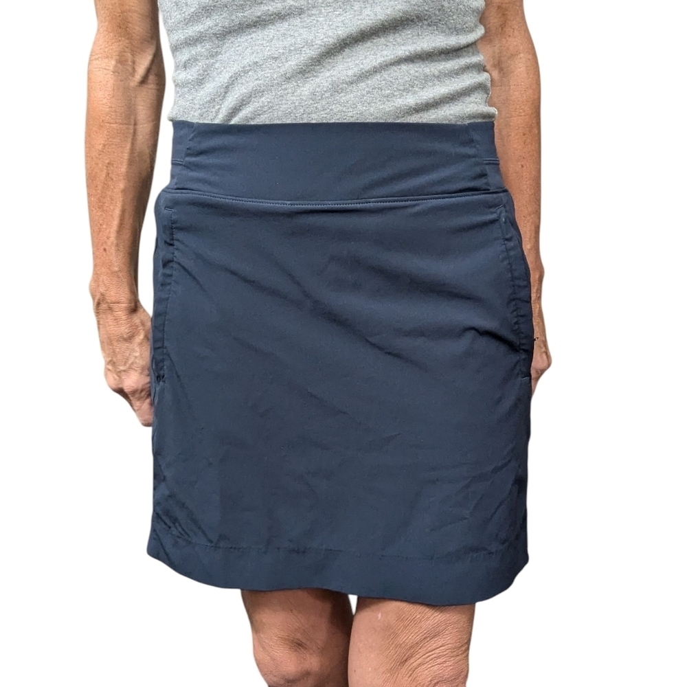Athleta Navy Blue Skort Size 4 Built In Shorts Activewear Golf Tennis - Picture 6 of 11